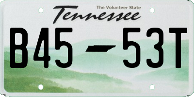 TN license plate B4553T