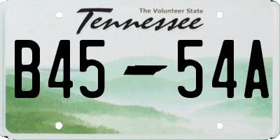 TN license plate B4554A