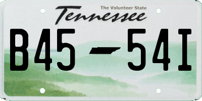 TN license plate B4554I