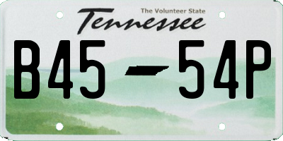 TN license plate B4554P