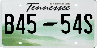 TN license plate B4554S