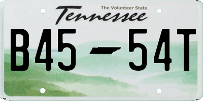 TN license plate B4554T