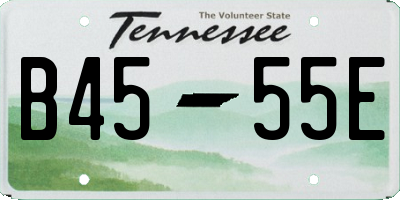 TN license plate B4555E