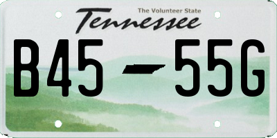 TN license plate B4555G