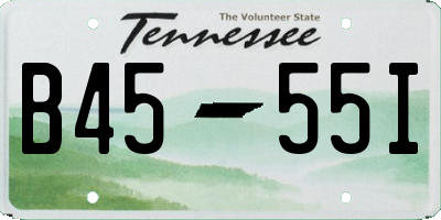 TN license plate B4555I