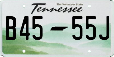TN license plate B4555J