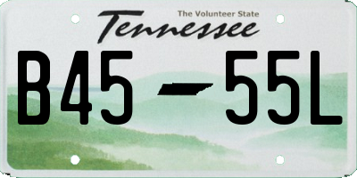 TN license plate B4555L