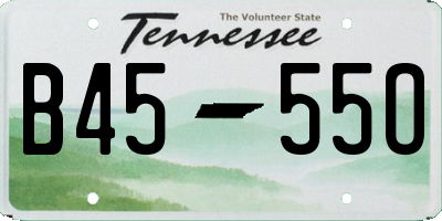TN license plate B4555O