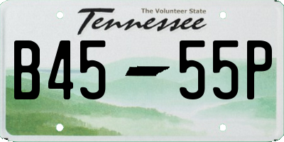 TN license plate B4555P
