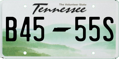 TN license plate B4555S