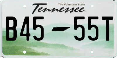 TN license plate B4555T
