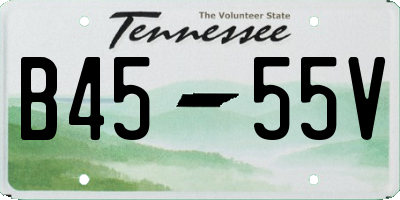 TN license plate B4555V