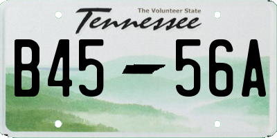 TN license plate B4556A