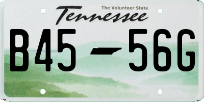 TN license plate B4556G