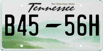TN license plate B4556H
