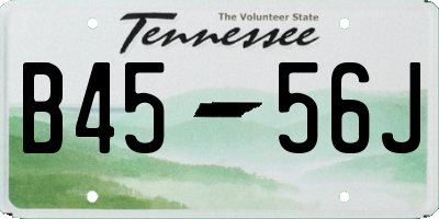 TN license plate B4556J