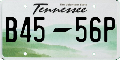 TN license plate B4556P
