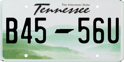 TN license plate B4556U