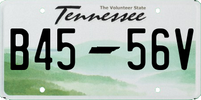 TN license plate B4556V