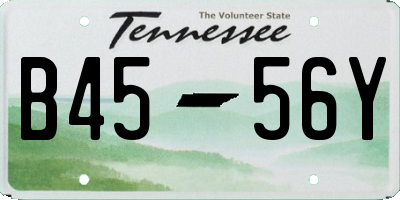 TN license plate B4556Y