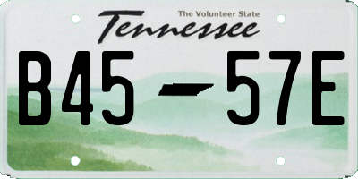 TN license plate B4557E