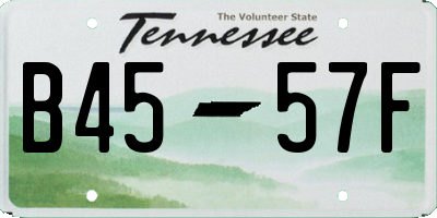 TN license plate B4557F