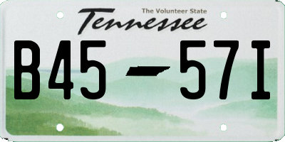 TN license plate B4557I