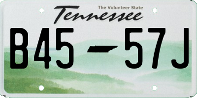 TN license plate B4557J