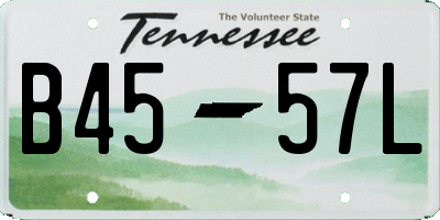 TN license plate B4557L