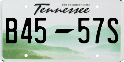 TN license plate B4557S