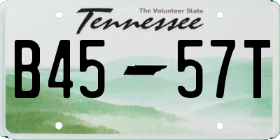 TN license plate B4557T