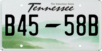 TN license plate B4558B