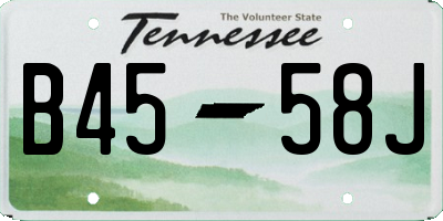 TN license plate B4558J