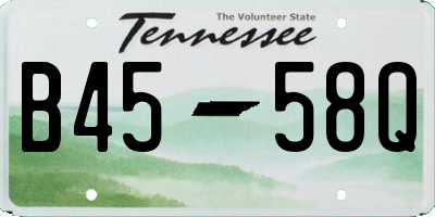 TN license plate B4558Q