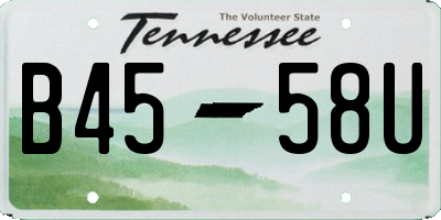 TN license plate B4558U