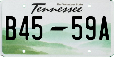 TN license plate B4559A