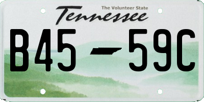 TN license plate B4559C