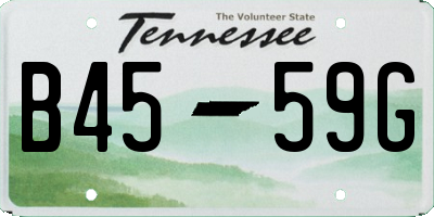 TN license plate B4559G