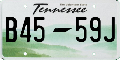 TN license plate B4559J