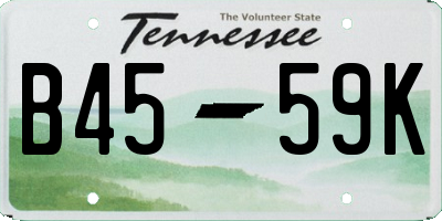 TN license plate B4559K