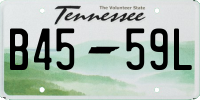 TN license plate B4559L