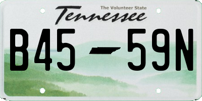 TN license plate B4559N