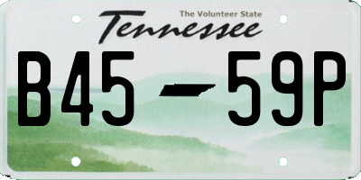 TN license plate B4559P