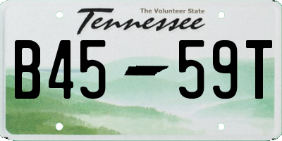 TN license plate B4559T