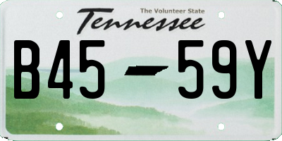 TN license plate B4559Y