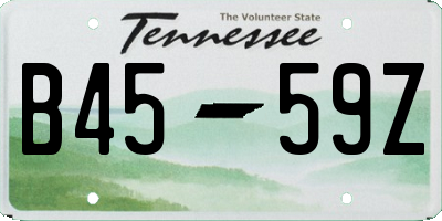 TN license plate B4559Z