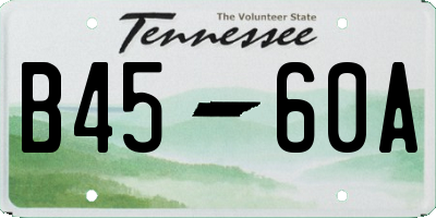 TN license plate B4560A