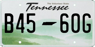 TN license plate B4560G