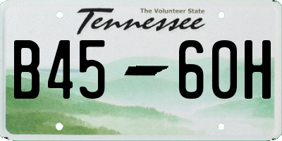 TN license plate B4560H
