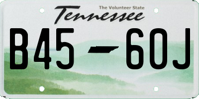 TN license plate B4560J